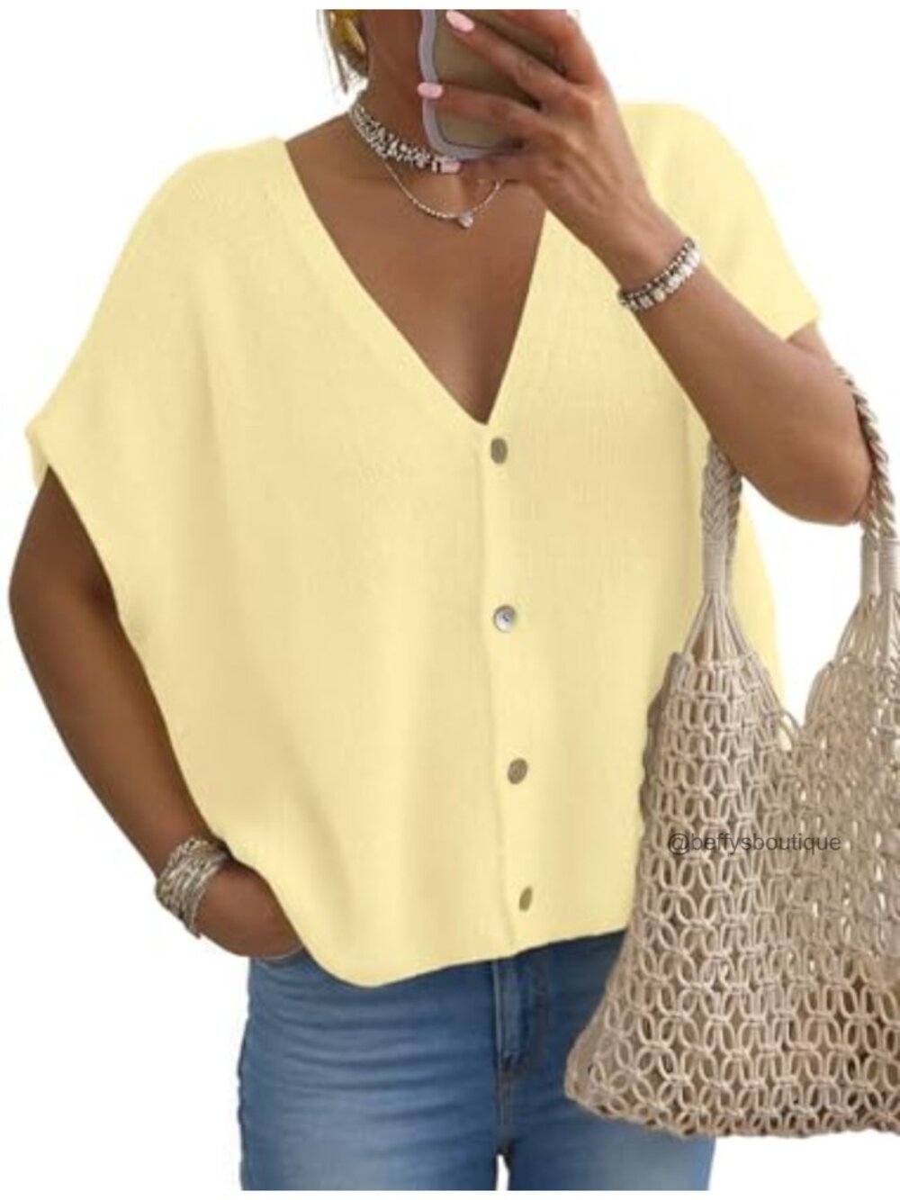 FireSwan Womens Lightweight Short Sleeve Button Cardigan Sweater